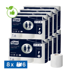 Toiletpapier Tork Advanced T4 2-laags, set van 48 rollen
