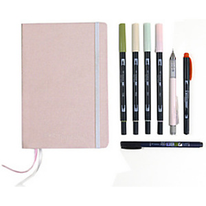 TOMBOW Kit de journaling créatif PASTEL, avec carnet