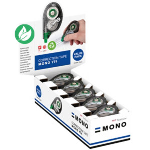 TOMBOW Roller de correction MONO TAPE 4,2mm x 10m Translucide - Pack de 15 + 5 OFFERTS TOMBOW Roller de correction MONO TAPE 4,2mm x 10m Translucide - Pack de 15 + 5 OFFERTS