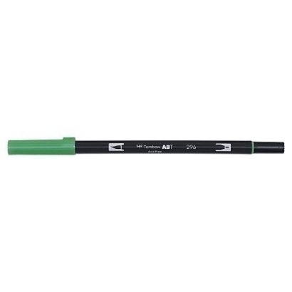 TOMBOW Rotulador punta de fibra de pincel, doble punta, Verde