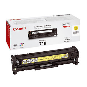 Toner Canon 718 jaune pour imprimantes laser