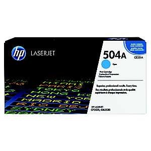 Toner HP 504A cyan pour imprimantes laser