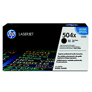 Toner HP 504X noir pour imprimantes laser