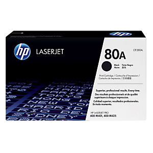 Toner HP 80A noir pour imprimantes laser Toner HP 80A noir pour imprimantes laser
