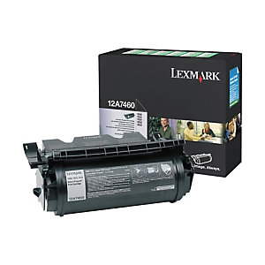 Toner Lexmark n°12A7460 noir pour imprimantes laser