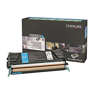 Toner Lexmark n° C5220CS cyaan voor laser printers