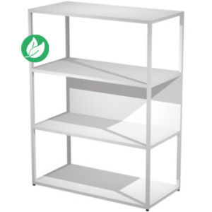 Top sur-meuble Presto H.119 cm Blanc - Structure métal Blanc Top sur-meuble Presto H.119 cm Blanc - Structure métal Blanc