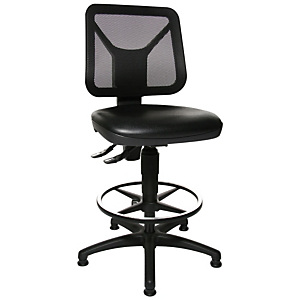 TOPSTAR Design Silla profesional, malla/poliuretano, altura ajustable, negro TOPSTAR Design Silla profesional, malla/poliuretano, altura ajustable, negro