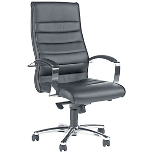 TOPSTAR Lux Sillón de dirección, piel alta calidad, altura 112-121 cm, negro TOPSTAR Lux Sillón de dirección, piel alta calidad, altura 112-121 cm, negro