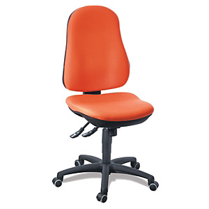 TOPSTAR Support Sincro Silla de oficina, tela, altura 100-113 cm, naranja