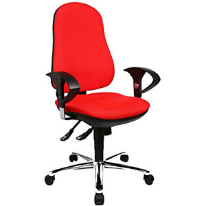 TOPSTAR Support SY Silla de oficina, tela, altura 99-112 cm, rojo