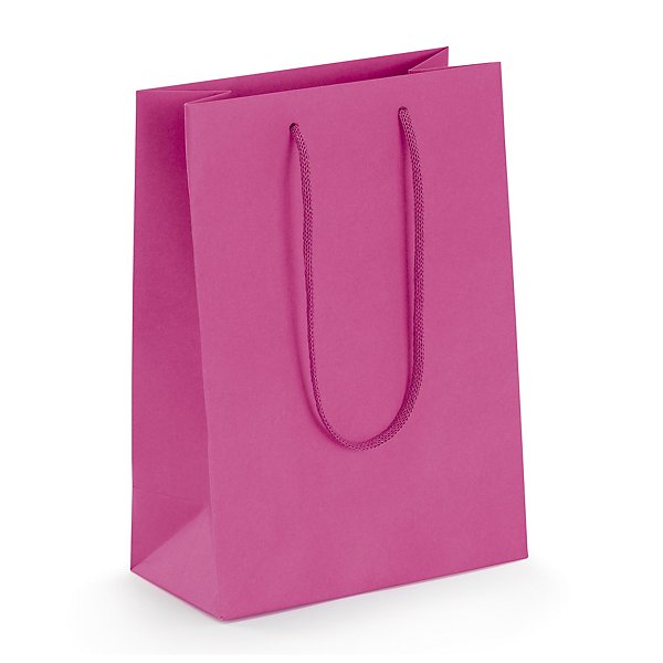 Torba kraft lux z bawełnianymi uchwytami 190x270x100 mm granatowa - 6