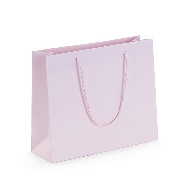 Torba kraft lux z bawełnianymi uchwytami 190x270x100 mm granatowa - 5