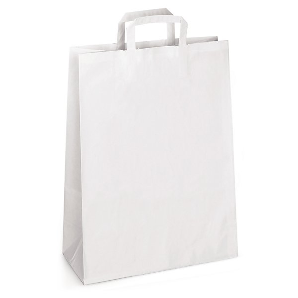 Torba papierowa brązowa 90 g/m2 320x410x130, z płaskim uchwytem - 2