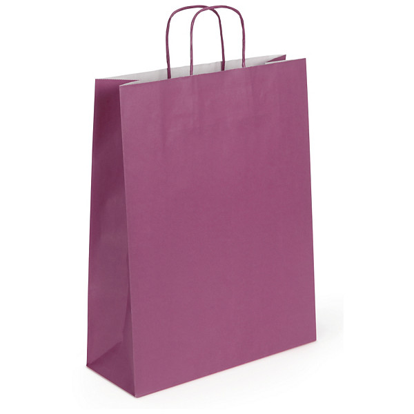 Torba papierowa fioletowa 250x320x110 - 1