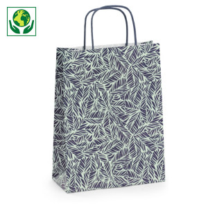 Torba z papieru kraft ze wzorem roślinnym Torba z papieru kraft ze wzorem roślinnym