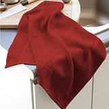 Torchon éponge carré rouge, lot de 3 Torchon éponge carré rouge, lot de 3