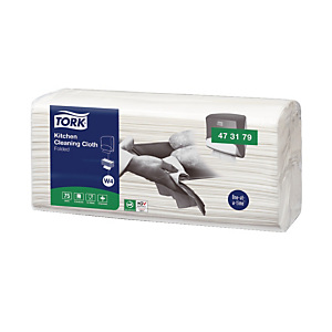 Torchon de nettoyage biosourcé pour cuisine Tork, boite de 75 Torchon de nettoyage biosourcé pour cuisine Tork, boite de 75