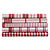 Torchons vaisselle coton 50 x 70 cm 160 g/m2 motifs rouge, lot de 5 - 1