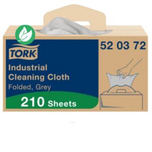 Tork Chiffon de Nettoyage Industriel gris W7 distribution feuille à feuille - 520372 - Paquet de 210 chiffons Tork Chiffon de Nettoyage Industriel gris W7 distribution feuille à feuille - 520372 - Paquet de 210 chiffons