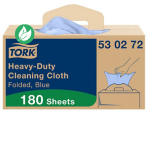 Tork Chiffon de Nettoyage Ultra-résistant bleu W7 distribution feuille à feuille - 530272 - Paquet de 180 chiffons Tork Chiffon de Nettoyage Ultra-résistant bleu W7 distribution feuille à feuille - 530272 - Paquet de 180 chiffons
