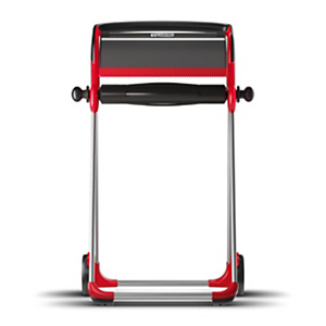 Tork Dispensador de rollo de toallitas de manos móvil de funcionamiento manual rojo y gris humo 101 x 64,6 x 53 cm Tork Dispensador de rollo de toallitas de manos móvil de funcionamiento manual rojo y gris humo 101 x 64,6 x 53 cm