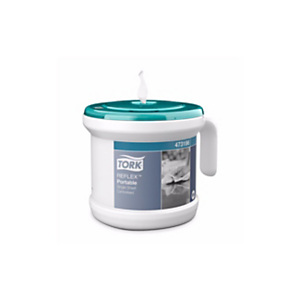 TORK Dispenser portatile carta asciugamani a estrazione centrale Reflex™ , Linea Performance, Plastica, 23,6 x 27,8 x 22,2 cm, Bianco/Azzurro TORK Dispenser portatile carta asciugamani a estrazione centrale Reflex™ , Linea Performance, Plastica, 23,6 x 27,8 x 22,2 cm, Bianco/Azzurro