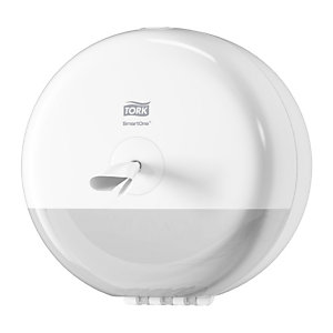 Tork Distributeur de papier toilette SmartOne Mini T9 diamètre 21.9 cm - plastique blanc/ gris