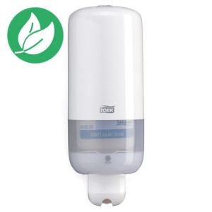 Tork Distributeur de savon liquide et en spray S1/11, plastique, blanc Tork Distributeur de savon liquide et en spray S1/11, plastique, blanc