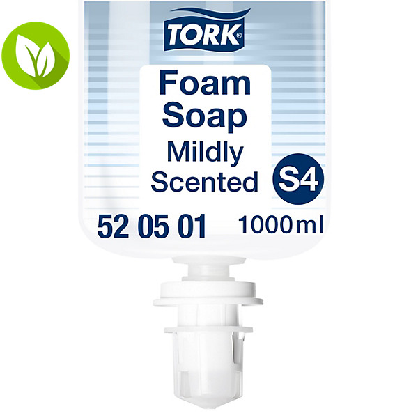 Tork Esencia Suave Jabón en Espuma para Lavado de Manos S4, Reduce el consumo, 6 × 1000 ml, 520501 - 1