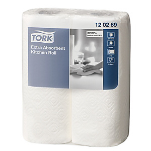 Tork Essuie-mains double épaisseur, 50 feuilles, 229 mm, blanc (Boîte 12 rouleaux) Tork Essuie-mains double épaisseur, 50 feuilles, 229 mm, blanc (Boîte 12 rouleaux)
