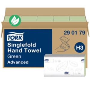 Tork Essuie-mains en papier H3 Advanced - 2 plis en V - 290179 - Carton de 15 paquets Tork Essuie-mains en papier H3 Advanced - 2 plis en V - 290179 - Carton de 15 paquets