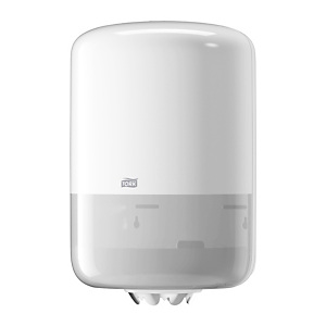 Tork M2 Dispensador de toallitas para manos con salida central, plástico, blanco Tork M2 Dispensador de toallitas para manos con salida central, plástico, blanco