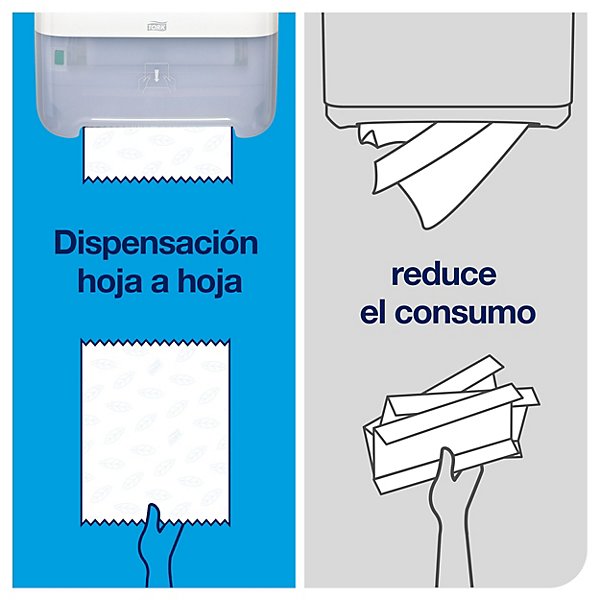 Tork Matic® Dispensador de Toallas de Mano en Rollo Blanco H1, indicador de recambio, línea Elevation, 551000 - 6