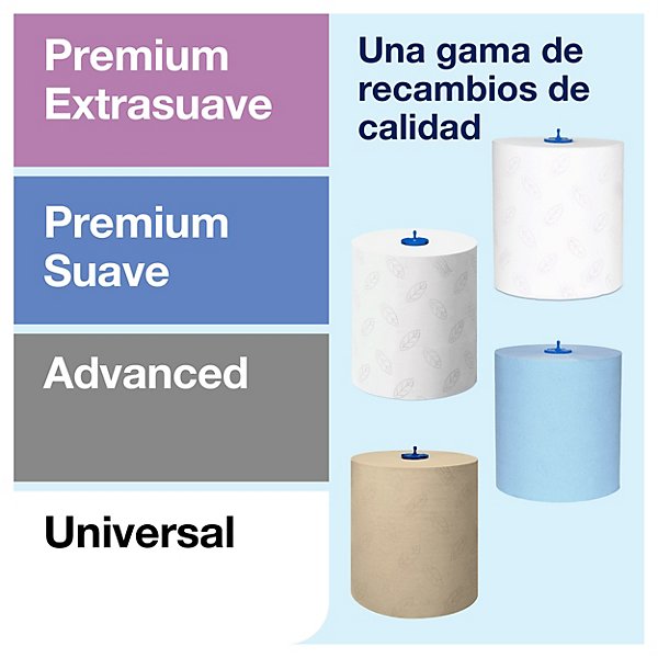 Tork Matic® Dispensador de Toallas de Mano en Rollo Blanco H1, indicador de recambio, línea Elevation, 551000 - 10