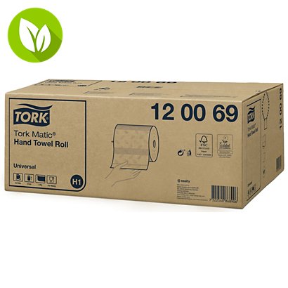 Tork Matic® Universal H1 Rollo de toallitas de papel, 2 capas, en relieve, 210 mm, blanco - 1