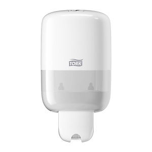 Tork Minidispensador de jabón líquido y en loción de plástico blanco 500 ml 206 x 112 x 114 mm Tork Minidispensador de jabón líquido y en loción de plástico blanco 500 ml 206 x 112 x 114 mm