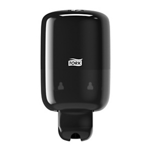 Tork Minidispensador de jabón líquido de plástico negro 500 ml 206 x 112 x 114 mm Tork Minidispensador de jabón líquido de plástico negro 500 ml 206 x 112 x 114 mm