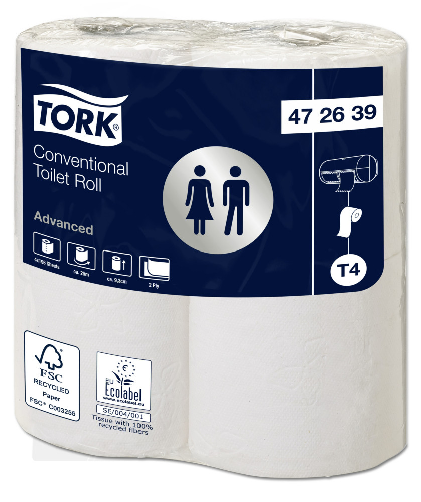 Tork Papier toilette double épaisseur Advanced T4 - 48 rouleaux