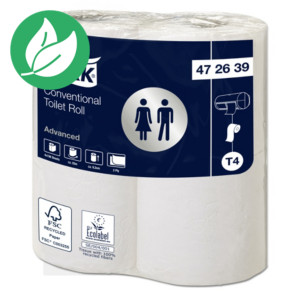Tork Papier toilette double épaisseur Advanced T4 - 48 rouleaux Tork Papier toilette double épaisseur Advanced T4 - 48 rouleaux