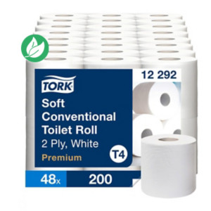 Tork Papier toilette Premium - 48 rouleaux - Blanc