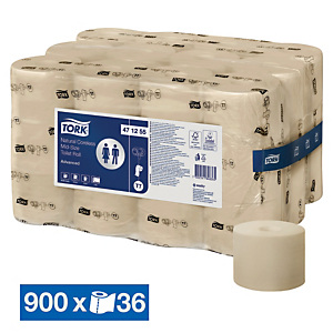 TORK Papier toilette Tork Natural Mid-size Advanced T7 2 épaisseurs, lot de 36 rouleaux TORK Papier toilette Tork Natural Mid-size Advanced T7 2 épaisseurs, lot de 36 rouleaux