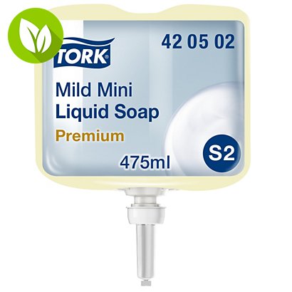 Tork Premium Mild S2 Jabón líquido de manos minicartucho de 475 ml - 1
