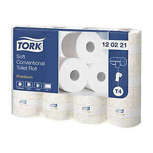 Tork Premium Rotolo carta igienica tradizionale Soft, 2 veli, Superficie goffrata, 190 fogli, 95 mm, Bianco