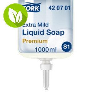 Tork Premium S1 Jabón líquido de manos, extra suave, cartucho, sin perfume, 1 l