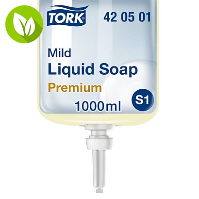 Tork Premium S1 Jabón líquido de manos, suave, con perfume, 1 l, cartucho - 1