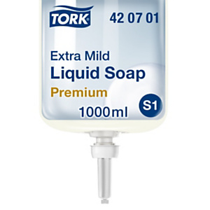 Tork Premium S1 Jabón líquido de manos, extra suave, cartucho, sin perfume, 1 l Tork Premium S1 Jabón líquido de manos, extra suave, cartucho, sin perfume, 1 l