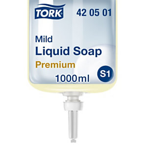 Tork Premium S1 Sapone liquido per le mani delicato, Profumato, Cartuccia, 1 l (confezione 6 pezzi)