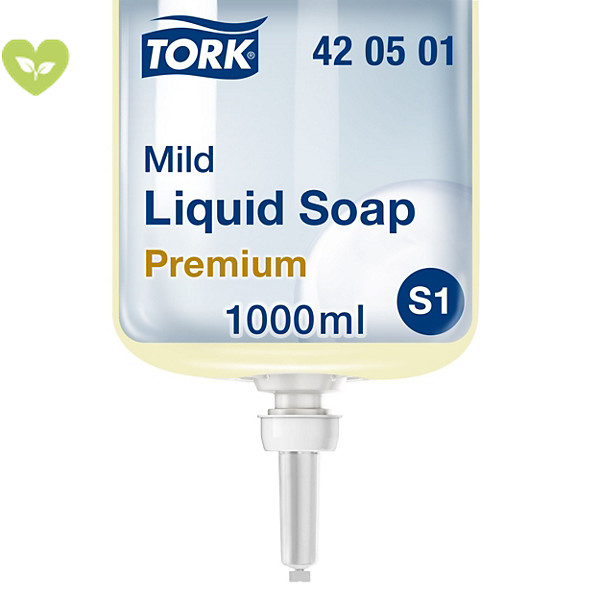 Tork Premium S1 Sapone liquido per le mani delicato, Profumato, Cartuccia, 1 l (confezione 6 pezzi) - 1