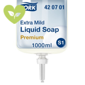 Tork Premium S1 Sapone liquido per le mani ultra delicato, Inodore, Cartuccia, 1 l